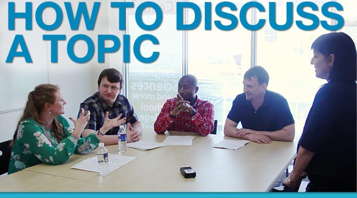 How to discuss a topic in a group